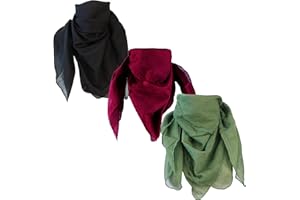 Baumwolltuch Schal Kopftuch Damen Herren Unisex Bandana Halstuch Accessoire Multifunktionstuchviele Atmungsaktiv und Weich Gesichtsschutz für Herbst und Winter Farben 100x100 cm