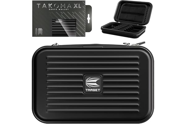 Target Darts Takoma XL Portefeuille pour fléchettes – Étui pour 6 fléchettes, Support de Protection en EVA avec Double Fermeture éclair – Accessoires Professionnels pour fléchettes