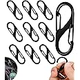 12PCS Carabiner, Dual Hook S Keychain Hook, Quick Release Design, (40 * 19mm) Hook Keychain Versatile for Backpack, Camping, Organizing, Multi-Purpose Durable S Keyring - Outdoor Gear Essentials