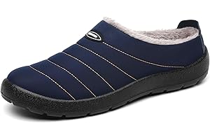Mishansha Zapatillas de Estar por Casa Invierno Hombre Mujer Cálido Forro Pantuflas GR.35-47