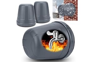 Hydream 2Stück Thermoschutz für Garten-Wasserhahn, Verdickung Außen Wasserhahn Abdeckung Frostschutz kältebeständig Wasserhähne Abdeckungen, Kunststoff Winterfester Wasserdicht Spigot Cover-Dunkelgrau