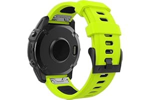 MoKo Watch Strap Compatible with Garmin Fenix 7/7 Pro/6/6 Pro/5/5 Plus/Forerunner 965/955/945/Instinct Solar/Instinct 2, Quick Fit 22mm Soft Silicone Replacement Band Sport Wristband