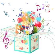 Biglietti di compleanno 3D, biglietti di compleanno musicali con candela a LED soffiabile e canzone di buon compleanno, biglietto di auguri pop-up con torta di compleanno, biglietto di compleanno per