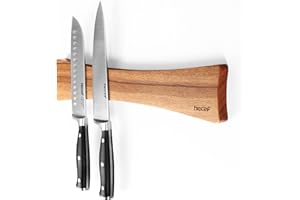 hecef Barra Magnetica per Coltelli 40,6 cm – Calamita Forte per Utensili e Attrezzi. Porta Coltelli Cucina in Legno Stabile, Salvaspazio – Ali di Farfalla Design
