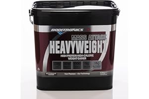 Boditronics Mass Attack Heavyweight Mass Gainer Powder for High Protein and High-Calorie Weight Gainer Protein Powder with 5g Creatine, BCAA, Glutamine and Beta Alanine (Milk Chocolate)