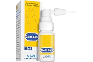 NAVEH PHARMA CleanEars | Fast-Acting Ear Wax Removal Spary | Breaks Down & Dissolves Earwax in Just 1 Treatment | Clinically Proven to Be 300% More Effective W/Mineral Oil | Gentle & Safe | 15ML