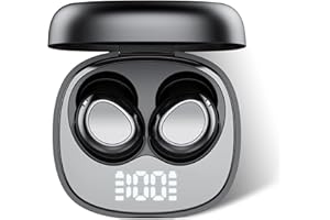 HENDARI Bluetooth-Kopfhörer, Bluetooth 5.4 Stereo HiFi Kopfhörer mit 4 ENC Mic, Wireless In Ear Kopfhörer 45 Stunden LED Display, Bluetooth Kopfhörer Geräuschunterdrückung, IPX7 Wasserdicht Kopfhörer, Schwarz