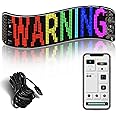 Flexible Waterproof LED Display, Programmable Bluetooth App-Controlled Sign with USB Power, Digital Message Board for Car Windows, Shops, Events & Cafes - High-Density P4.75, Soft Silicone Shell