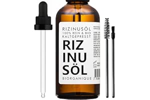 ‎BIORGANIQUE Rizinusöl BIO | 100% rein, natürlich und kaltgepresst | Pflege für Nägel, Wimpern, Haut, Bart | 50 ml | Vegan & Cruelty Free | BIO Castor Oil | Glasflasche + Pipette (Auf Deutsch)