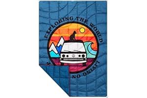 SEVEN PEAKS LIVING ON THE TOP EXPLORING THE WORLD Seven Peaks Manta Camper Efecto Plumon Diseñada para la Aventura | Impermeable y Resistente a la Arena, Cualquier Sitio - Antimanchas y Anti Olor (Van Life 190X132CM)