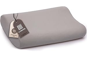 Luxoon Cushion Cover for Health Pillow - 95% Cotton / 5% Elastane, Breathable and Skin-friendly, Washable, for Comfort and Hygiene, Pack of 1, 30-45 x 50-65 cm, Grey