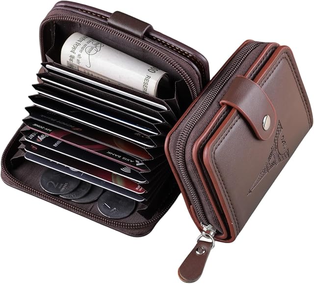 MARETTO Men’s Genuine Leather Wallet with Card Holder & Coin Pocket – Stylish Bifold Slim Wallet with Multiple