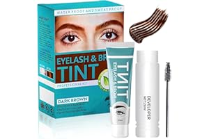 IMPODITIONGS Colorante Para Cejas,Set de Coloración para Cejas,Set De Cuidado y Color para cejas,Aplicación Rápida,Apto para la mayoría de las personas(Marrón)