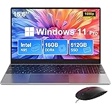 MAXLEGEN PC Portatile Notebook 15.6", Intel N95 fino a 3.4Ghz 16GB DDR4 RAM 512GB SSD Windows 11 pro, Computer portatile con 