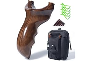 ‎ZETTERRANK Zetterrank® Zwille Steinschleuder Profi Set,Holz Slingshot,Schleuder mit Gummiband,Sportgerät in Bundle Sets mit Ersatzgummi und Tonkugeln.