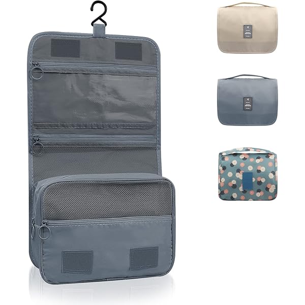 Narwey Hangende Reis Toilettas voor Vrouwen Cosmetica Make-up Tas Organizer Accessoires (Paars (Medium