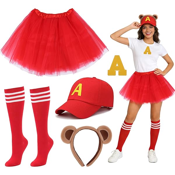 Stripehoornkostuum voor volwassenen - Chipmunks kostuum dames set met