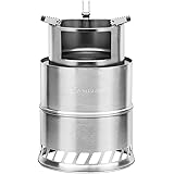 CANWAY Camping Kocher Campingkocher Holzvergaser Kocher Outdoor Ofen Holzofen Camping aus Edelstahl für Picknick, Wandern, Ca