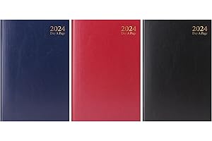 VIVAAS 2024 Diary A4 A5 A6 Week to View And Day A Page Diary With Half Saturday And Sunday Page Diaries Organiser For Student Teacher Home Office Business (A4 Day A Page, Blue)