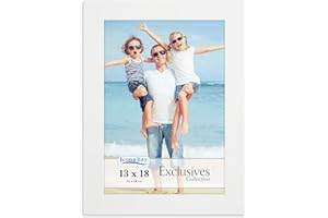 Icona Bay 13 x 18 cm Biała ramka na zdjęcia, solidna drewniana kompozytowa ramka na zdjęcia 13x18, elegancki wygląd, blat lub uchwyt ścienny, kolekcja ekskluzywna