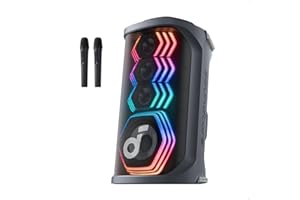 soundcore Rave 3S bezprzewodowy głośnik imprezowy Bluetooth, oświetlenie LED, Party Connect, głośnik bezprzewodowy, dźwięk o wysokiej rozdzielczości, przenośny do użytku na zewnątrz