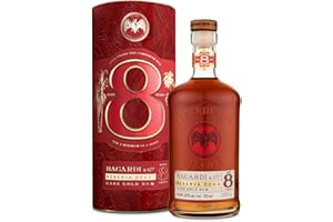 BACARDI BACARDÍ Reserva 8 Year Old, Premium Caribbean Rum with Gift Box, Barrel Aged 8 Years in Oak Casks Under the Caribbean Sun, 40% ABV, 70cl / 700ml