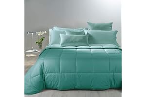 Caleffi 69623 Cotone Bicolor Trapunta per Matrimoniale Letto, Anice