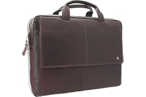 Visconti ANDERSON Leather Briefcase/Business Bag With Removable Laptop Sleeve - ML24