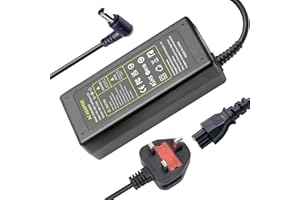 VUOHOEG 19V Power Supply Adapter Compatible with LG Electronics 19"20"22"23"24"27"29"34" Monitor 22MK600M 22MK400H E2290T E2360T E2350T 27GN950 27GP750 29UM69G 32UN88A 32LH510B 34WP500 Power Cable Charger