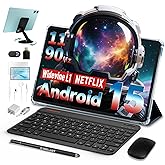 TECLAST P50Case Tablet 11 Pulgadas 90Hz Tablets Android 15, 2.0GHz Octa-Core, 12GB RAM 128GB ROM/TF 4TB, 7000mAh/Widevine L1/