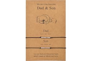 VU100 2/3/4 Codice Morse Bracciale Set Regalo Festa del Papà Regalo Gioielli Fatti A Mano Formato Regolabile Fatto A Mano per Papà Mamma Figlio Figlia Famiglia
