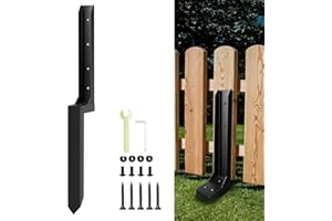 7CDXD Kit di Riparazione per Pali di Recinzione, Riparazione di Pali per Recinzioni, Picchetti di Supporto in Acciaio, Riparazione Inclinato Legno Rotto, Palo per Recinzione