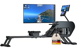 Skandika Nemo III Hybrid | Vogatore ad acqua e resistenza magnetica, 32 livelli di resistenza elettrica, 15 programmi, fino a 200 cm, compatibile con le app, configurabile