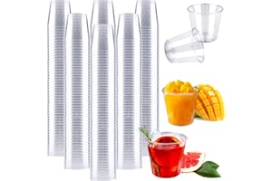 VEGENA Gobelets en Plastique,300 Pièces Verres à Liqueur en Plastique,30ml Verres à Shot Transparent,Verre à Shot Plastique,Gobelet Plastique Reutilisable,Verrines Plastique pour Fêtes Barbecue Mariages Noël