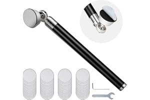 ENERHUB Bowl Sander Werkzeug, 50mm Durchmesser Schüsselschleifer mit Dual-Lagerkopf, rotierender Griffdesign, Holzdrehmaschine Schleifwerkzeuge 2-Zoll-Pads-Scheiben, für Holz, Schüsseln