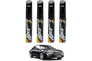 SCOBUTY Lackstift Auto,Lack Reparaturstift,Lackreparaturstift Auto,Autolack Reparaturstift,Kratzer Reparaturstift,Kratzerentferner Autolack Stift,Autolack Korrekturstift,Schwarz,4pcs