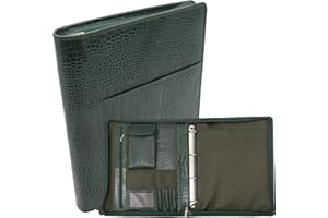 Safekeepers Carpeta de piel A4, carpeta para conferencias A4, piel A4, carpeta de documentos A4, carpeta de anillas de piel..