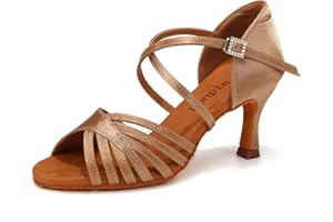 Uonpie Zapatos de Baile de Salón Latino Mujer Salsa y Bachata práctica de Rendimiento Zapatos