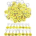 CRSUSUKJ 32 Pack Mini Emoticon Keychain Plush(16 expressions), Cute Keychain, Party Favors for Kids, Keychains, Valentine's Day Gifts/ Birthday Party Supplies, Emoticon Gifts Toys Carnival Prizes...