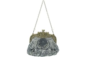 Ro Rox Margeret Bolso de Mano de Fiesta de Graduación Bordado Retro Vintage