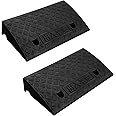 CROWNSHOP 2Pcs Kerb Ramps 50x27x9cm Wheelchair Ramp NonSlip Steps Heavy Duty Threshold Ramps for Wheelchairs Scooters Motorcycles