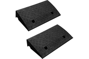 CROWNSHOP Kerb Ramps 50x27x9cm Wheelchair Ramp NonSlip Steps Heavy Duty Threshold Ramps for Wheelchairs Scooters Motorcycles (2)