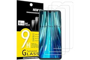 NEW'C 3 sztuki Szkło dla Xiaomi Redmi Note 8 Pro, Xiaomi Redmi 9 Hartowane i Folia Ochronna Ochraniacz Ekranu - Bez pęcherzyków powietrza, odporność na zarysowania