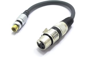 VITALCO Adaptateur XLR Femelle vers RCA Femelle pour Microphone 3 Broches vers RCA Audio