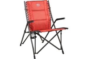 TIMBER RIDGE Fraser Deluxe Bungee krzesło, czerwone, 41,34 x 18,11 x 14,17/82 cm