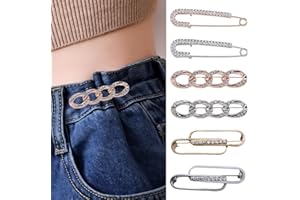 JYNXOR 6 Pcs Broches Para Ropa Mujer, Broche Dorado Plata, Imperdibles Broches Novia, Cristal Artificial Broches, Broche Cierre Clip, Broches Para Vestidos, Alfileres Boda, Para Camisa, Suéter, Chal