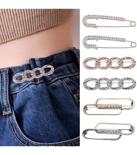 10 Spille Da Balia Con Strass Oro E Argento - 7,6 Cm - Accessori Per Abbigliamento, Maglioni, Sciarpe E Borse - 5