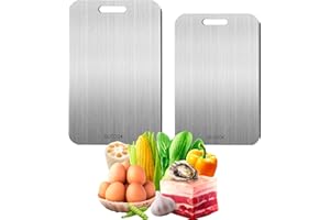 ORTVIAI 2 Pcs Titanium Cutting Board, 2025 New Multifunctional Chopping Board, Food Grade, for Ensuring Original Taste of Ingredients