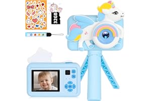 TAICHAEU Kinderkamera Digitalkamera Kinder - 1080P Kinder-Kamera 2,0-Zoll-Bildschirm mit 32GB Karte-Fotoapparat Kinder Selfie Kamera für 3-12 Jahre丨Geburtstag丨Weihnachten丨Spielzeug (Blau)