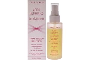 L'Erbolario Spray Bifasico per Capelli MilleVirtù Acido Ialuronico Luce e Volume, Trattamento Multiuso con Cheratina Vegetale e Olio di Cocco, 100 ml